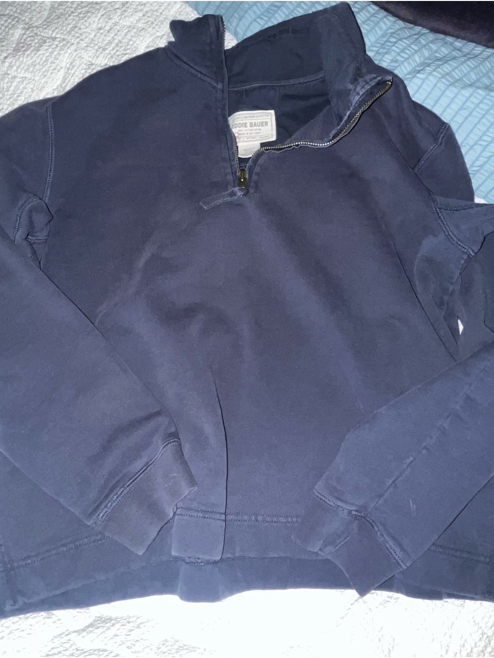Eddie Bauer Navy Half-Zip Men’s Sweater